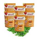 Brad's Plant Based Organic Veggie Chips, Cheddar, 6 Bags, 18 Servings Total