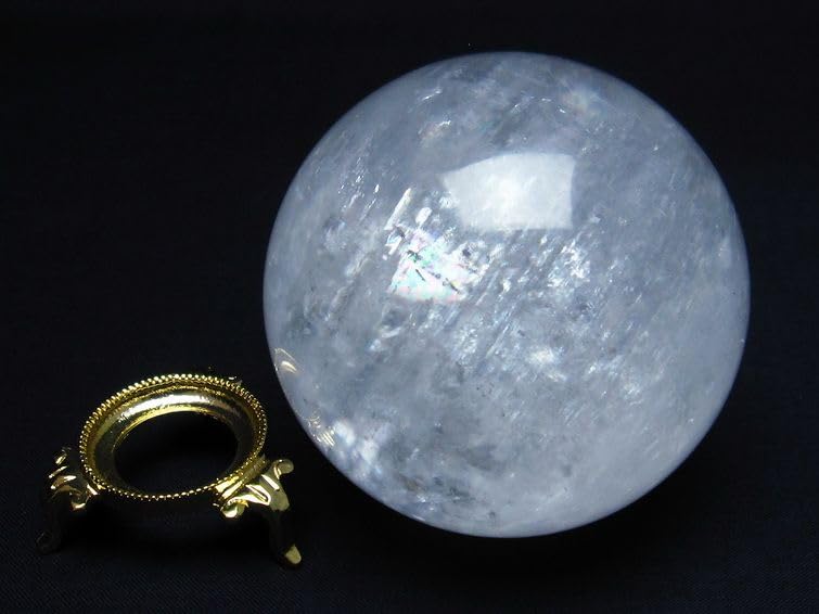 Amazon.co.jp: 【東昇天然石】カルサイト 丸玉 虹入り 76mm ホワイト