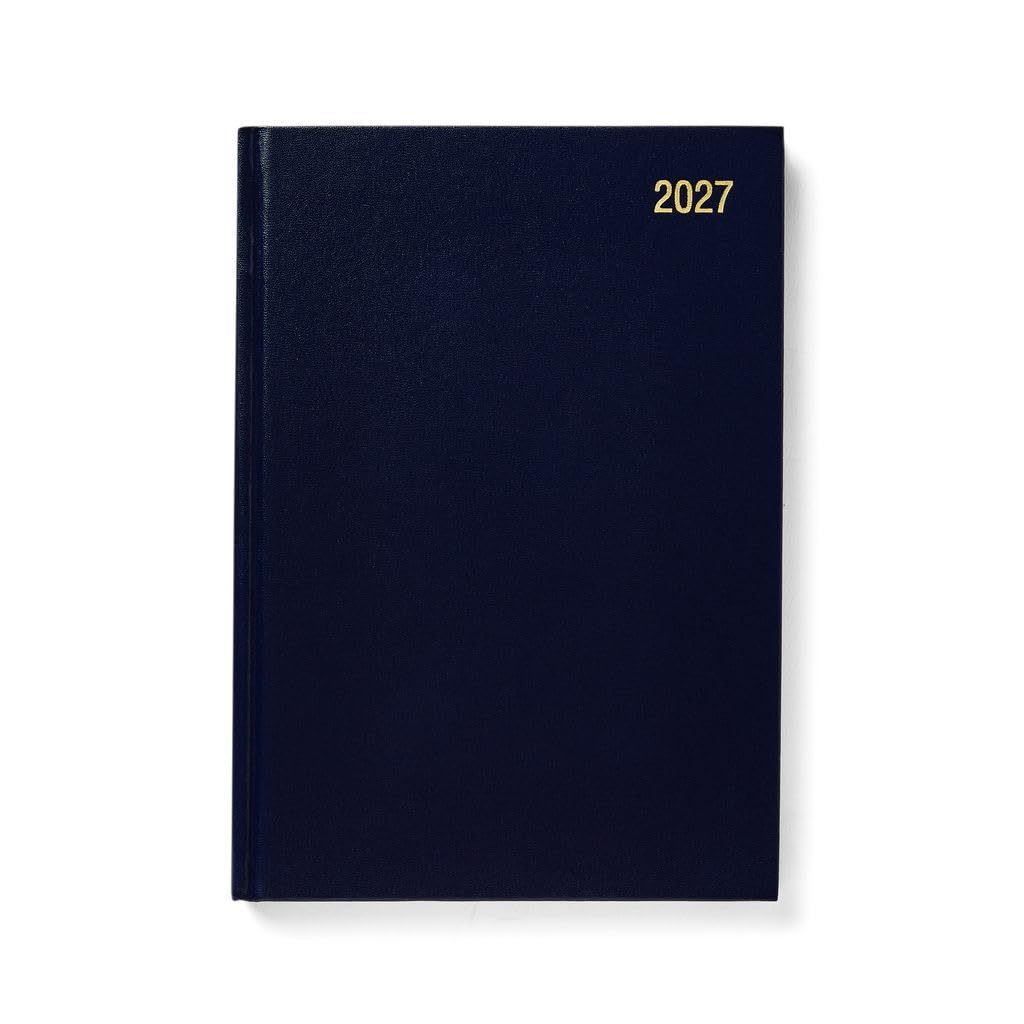Morgan's Direct 2027 A5 Week to View Diary, Compact Hardcover Planner for Scheduling Appointments and Organisation - Navy Blue