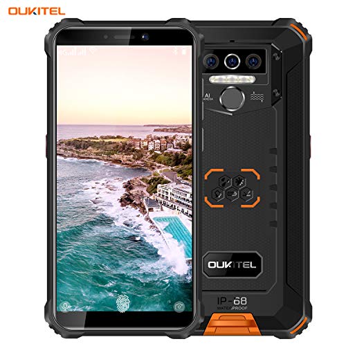 Rugged Smartphone Unlocked OUKITEL WP5(2020) Android 10.0 Dual Sim Cell Phone 4GB+32GB 8000mAh