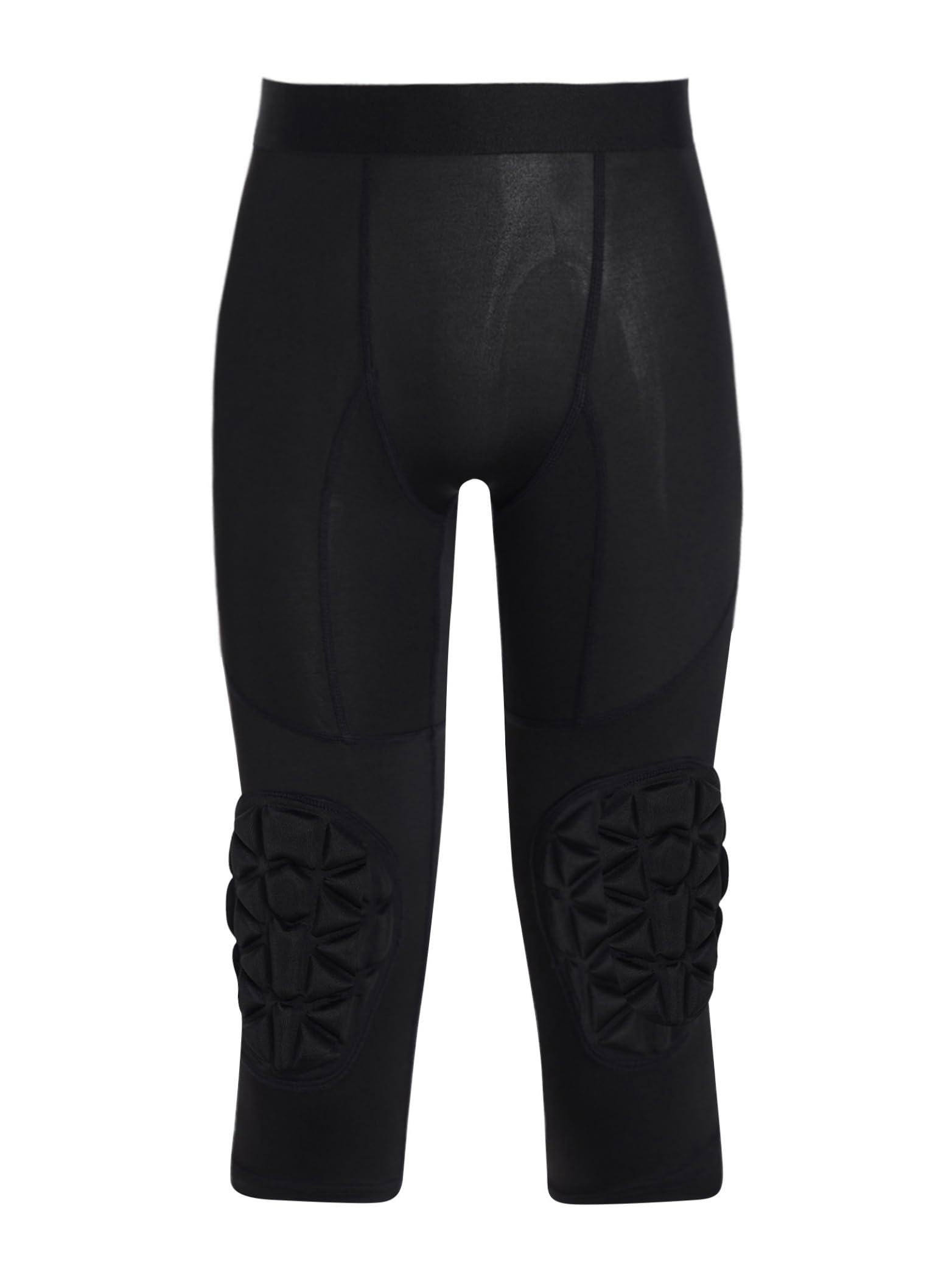 Jhaoyu Leggings corti sportivi per bambini e ragazzi, con ginocchiere