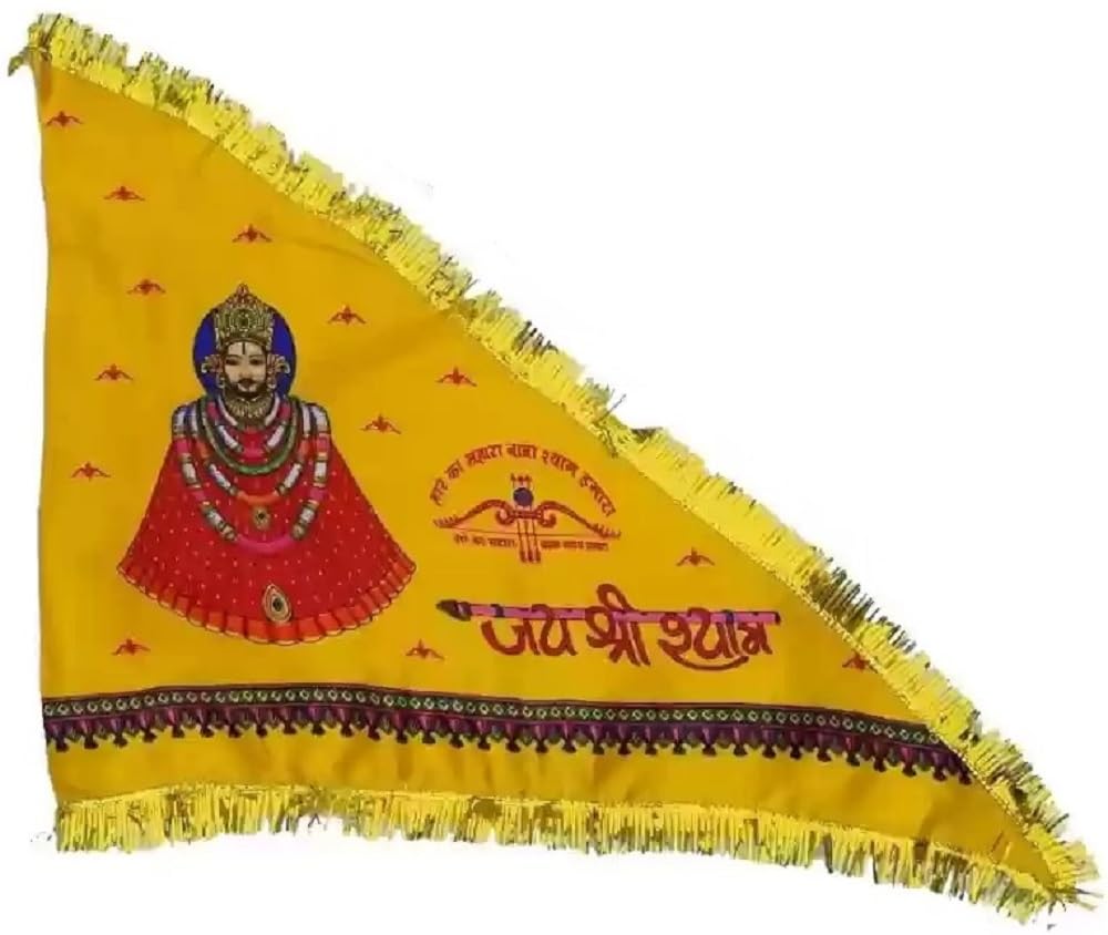SkyWins Shyambaba/Khatushyam ji Triangle Hand Flag khatu shyam ji flag | Shyam/Krishan Ji flag| Normal Size SW9 (B0CHS6HBFX) Amazon Price History, Amazon Price Tracker