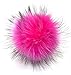 Produktbild FISH IN THE SEA Premium Echtfell Bommel 17-19cm Fellbommel Neon Pink mit Druckknopf in leicht zum Anbringen Abnehmbarer Pom Pom für Strickmütze