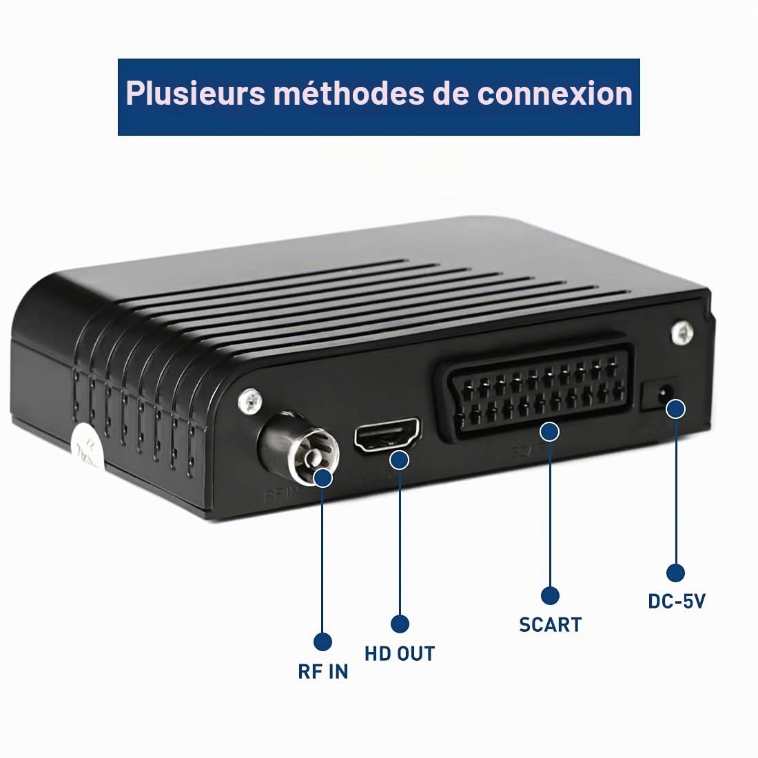Décodeur TNT Full HD -DVB-T2, Tuner TNT Leelbox decodeur TNT HD pour TV Compatible HEVC264-1080p /3D /H.264 /Dolby/MPEG-2/4 / LCN【Noir】