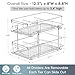 2 Set, 2 Tier Clear Organizer with Dividers for Cabinet, Shlef, Counter - MultiUse Slide-Out Storage Container - Kitchen, Pantry, Medicine Cupboard Bins, Bathroom, Vanity Makeup, Under Sink Organizing