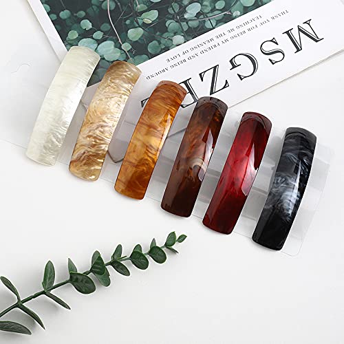 Retro Large Hair Barrettes for Women, Hair Clips French Clip Barrettes Exquisite Hair Clips for Women Ladies, pack of 6 (Classic Pattern) image 2