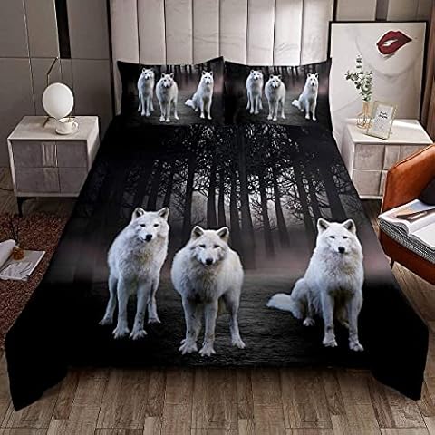 Feelyou Wolf Bedding Set for Kids Cover