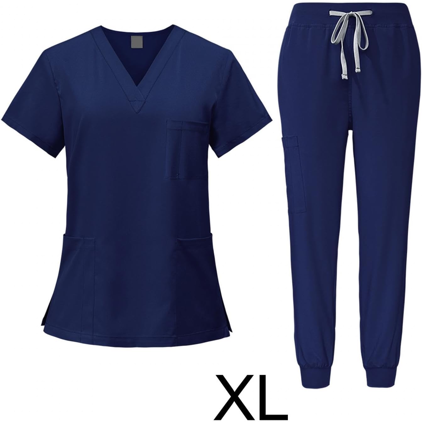 Women's Nursing Scrub Set 2-Piece Workwear Top & Pants for Medical SPA Cosmetology