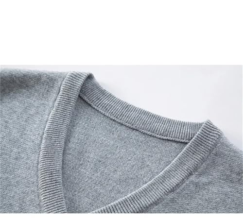 Men's Knitted Pullover Sweater V-Neck Sleeveless Business Casual Solid Color Outwear Tops2
