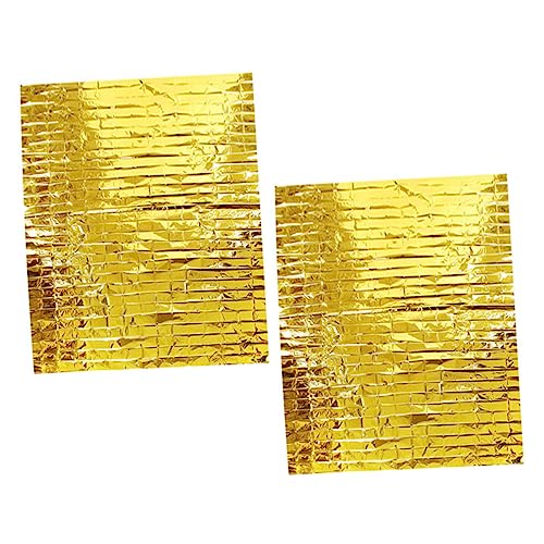 Happyyami Emergency Survival Blanket Aluminum Foil Thermal Rug for Outdoor Waterproof Reflective Compact Easy to Carry