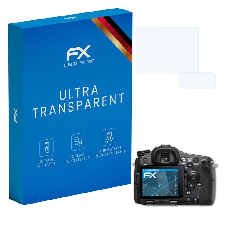 atFoliX Screen Protection Film compatible with Sony Alpha a77 SLT-A77 Screen Protector, ultra-clear FX Protective Film (Set of 3)
