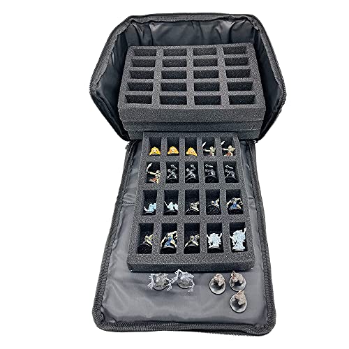 Étui de transport pour miniatures DnD : grand support de rangement de jeu RPG noir - 6