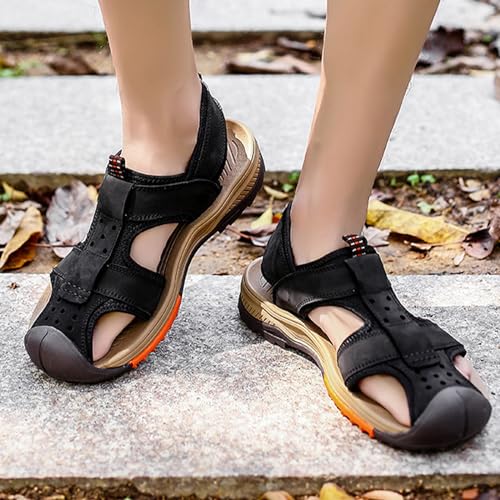 Men's Slip on Handmade Fashion Sport Sandals, Casual Summer Fisherman's Shoes, Closed Toe Soft Beach Shoes2