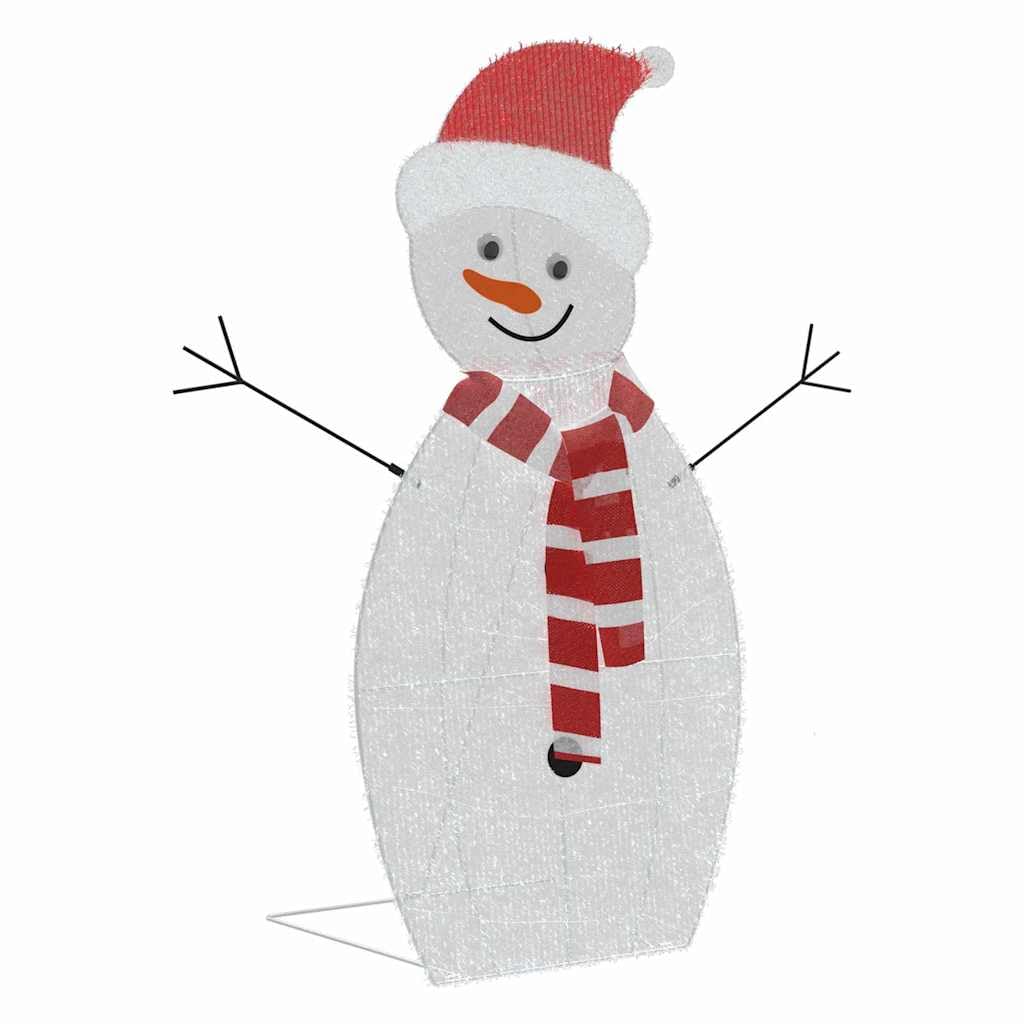 Muñeco de nieve iluminado Familia 3 piezas de poliéster con luz blanca cálida, 56 x 80 cm, alimentado por USB, guirnalda de luces LED, para decoración navideña interior y exterior