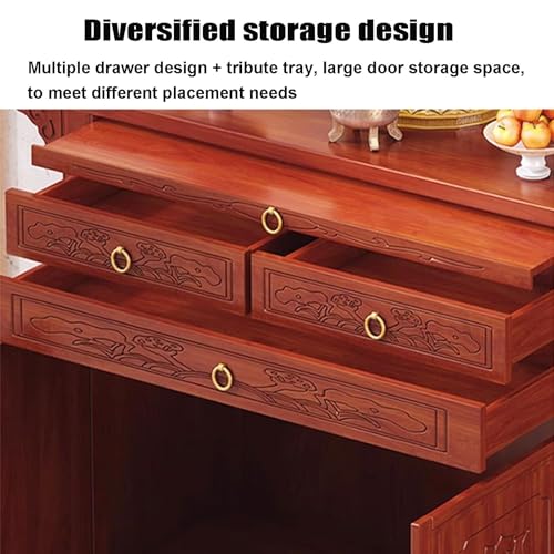 Support à plusieurs niveaux en bois avec détails sculptés pour autel - 6