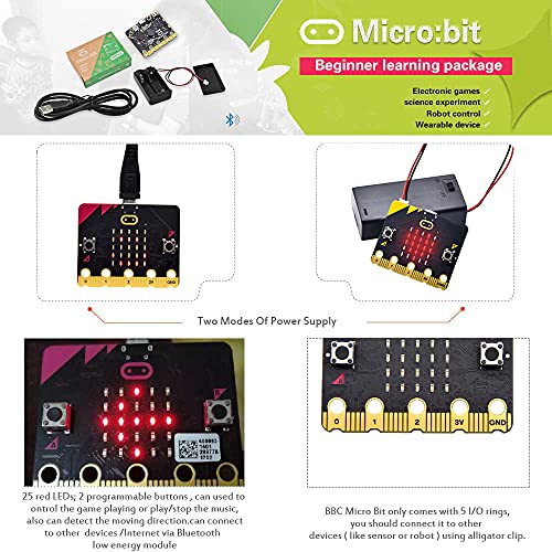 Kit micro:bit V2.2 de codificación interactiva KEYESTUDIO con proyectos guiados 3