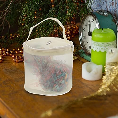 Image of Ciieeo Yarn Storage Bag 5.51 Inch Portable Mesh Tote for Knitting and Crochet with Ventilated Design Tangle-Free Yarn Carrier and Organizer for Craft Projects