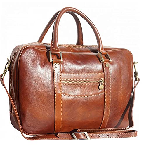 Sacoche GIANPOLO Tony & Paul en cuir marron pour vider vos poches avec style
