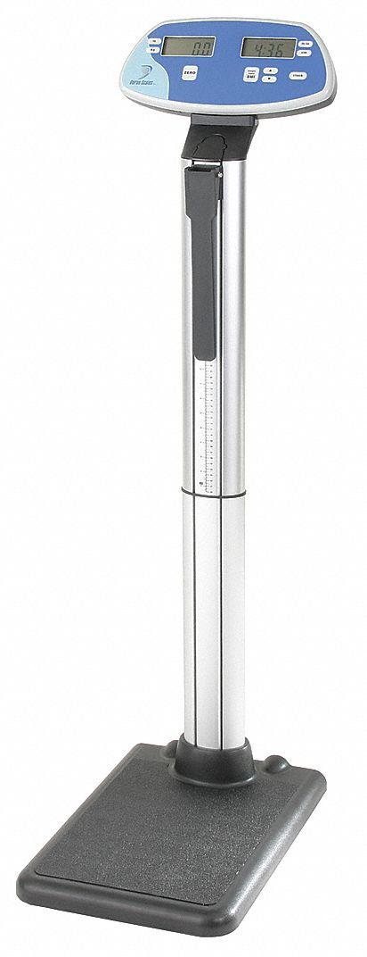 Digital Beam Scale Height Rod 500 lbs 200 kg Platform 15 x 13 x 2