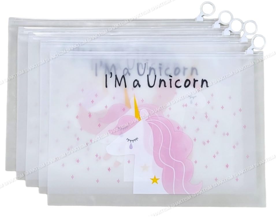 See full amazon price history chart for SHAKTISM Polyethylene Multipurpose Zipper Case,Pen & Pencil Pouch Case,Travel Accessory Organizer Bag,Makeup Pouch,Return Gift For Kids,Transparent (Pack Of 5) (Unicorn A4-5Pcs)-Multicolor SHAKTISM Polyethylene Multipurpose Zipper Case,Pen & Pencil Pouch Case,Travel Accessory Organizer Bag,Makeup Pouch,Return Gift For Kids,Transparent (Pack Of 5) (Unicorn A4-5Pcs)-Multicolor (B0CCD89214) Amazon Price History, Amazon Price Tracker