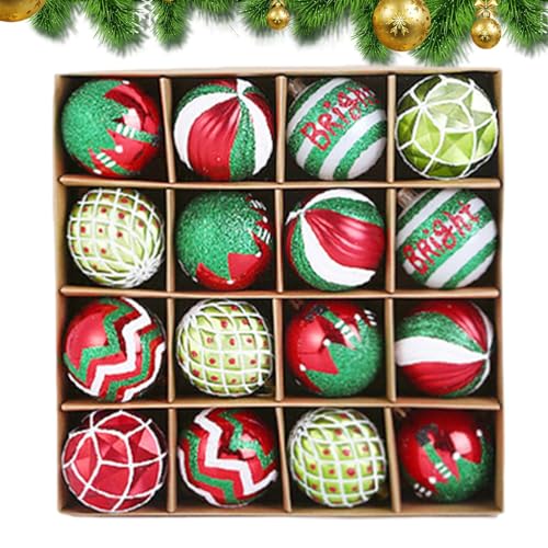 Bolas De Navideños,Juego De 16 Piezas De para Árbol De Navidad - Decoración para Hogar en Escritorio Habitación Ventana