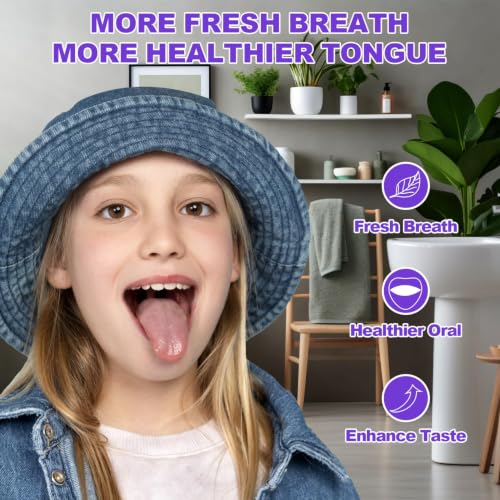 Image of Tongue Scraper for Adults (2 Pack), 2 Bamboo Holder and 2 Travel Case, 100% Stainless Steel Tongue Scraper, Reducing Bad Breath, Tongue Cleaner for Oral Care & Hygiene, Home and Travel Use