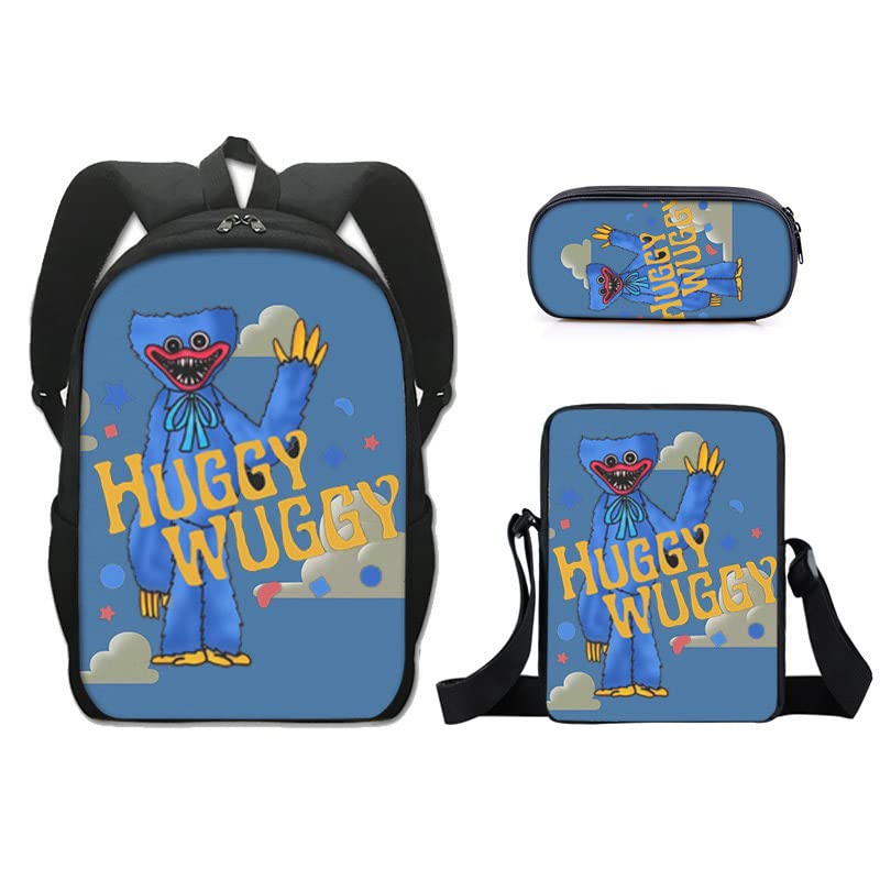 ‎Poppy Playtime Children Backpack Daypack Schoolbag Teen Boys School Book bag with Lunch Box Pen Case 3 in 1