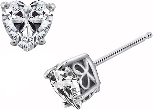 Tienda Collection Platinum or Gold Plated Sterling Silver Fancy Shape Stud Earrings made with Infinite Elements Zirconia
