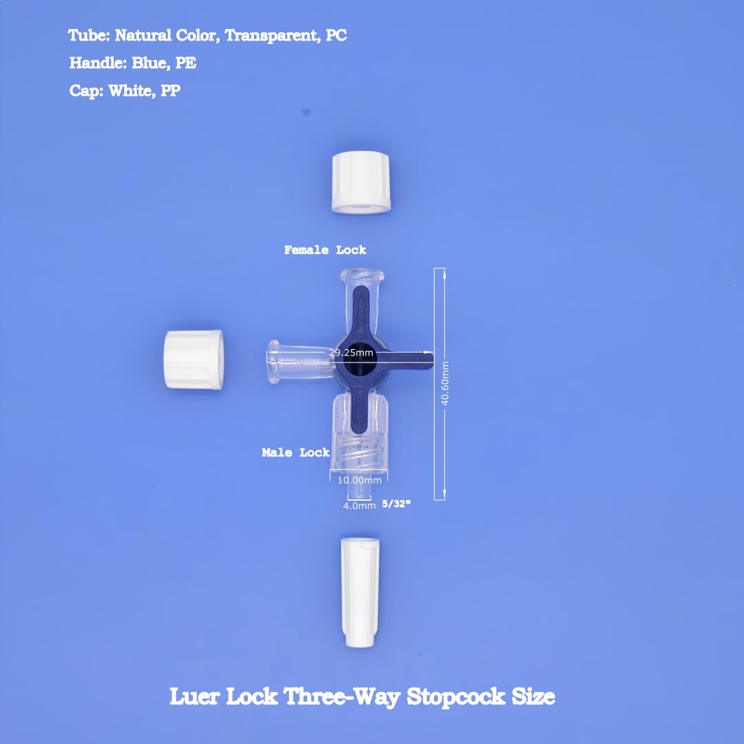 USA Lab Flow Control Glass Stopcock Adapters w/ 3/8 Barb - USAlab