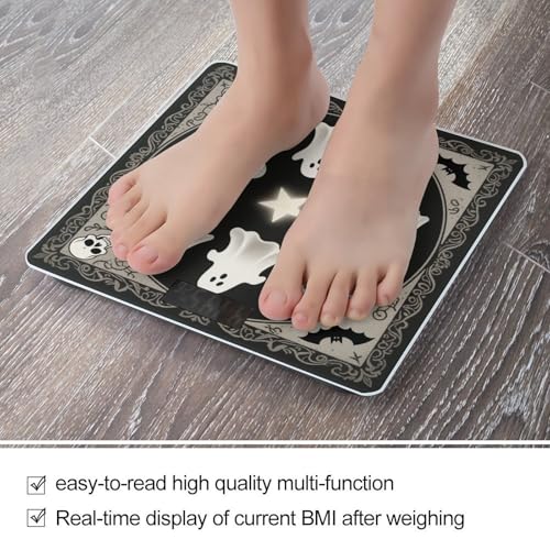 Báscula digital de baño Ghost Print con pantalla LED miniatura 5