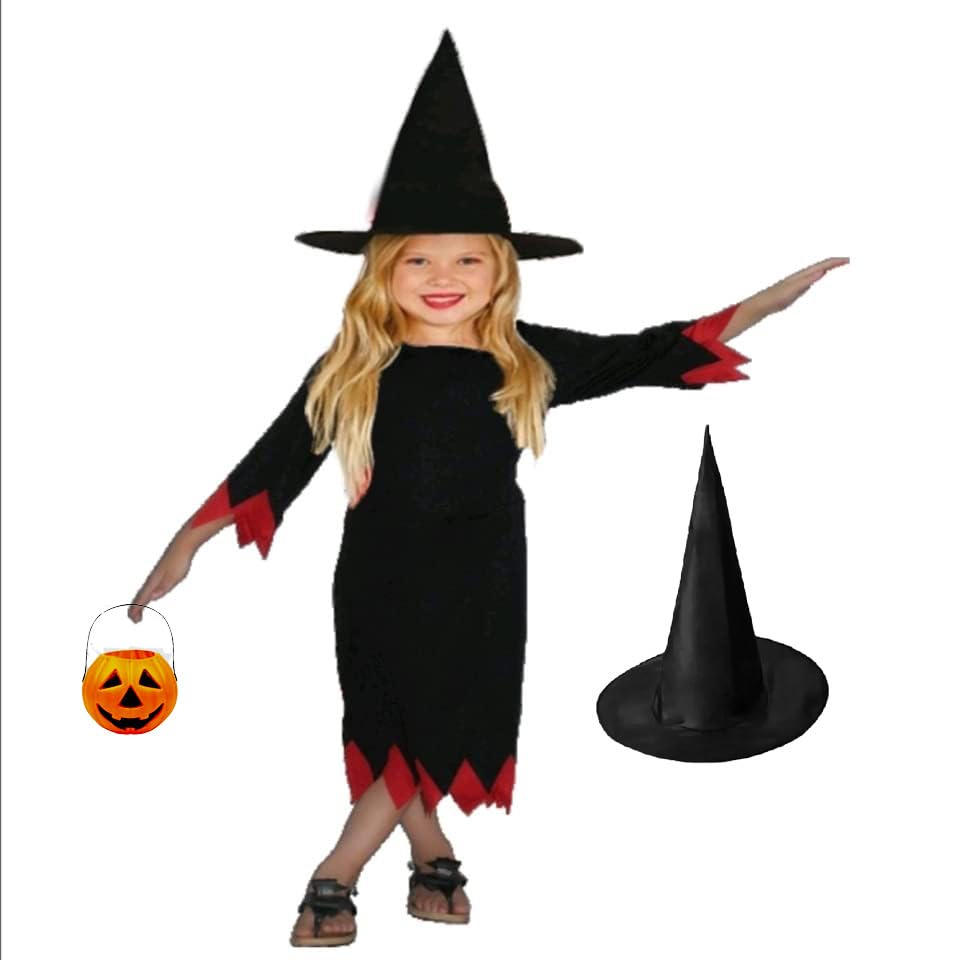 Fancy Steps Halloween costumes for girls | Halloween costumes | Halloween dress for girls | Red & Black Whitch Pack Of 3 (Costume, Candy, Hat) (B0CJ9L2W41) Amazon Price History, Amazon Price Tracker