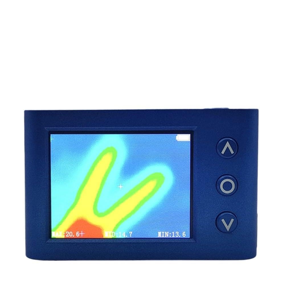 Visor térmico infrarrojo digital de mano, sensor MLX90640 de resolución de 32 x 32, pantalla de 24 pulgadas, emisividad ajustable, termógrafo recargable por USB, uso industrial y doméstico