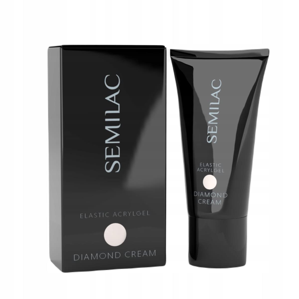 Semilac Double Flex Acrylgel Diamond Cream, Acrylic Nail Gel Perfect for Extensions