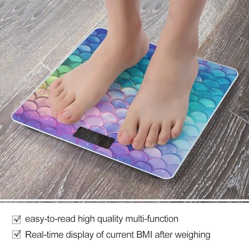 Báscula de baño digital con vidrio templado y pantalla LCD miniatura 5