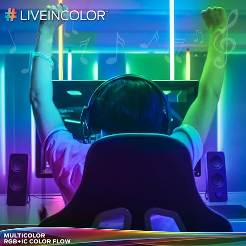 Image of Monster 16.4ft Smart Music Sync and Multi-Color Color Flow LED Light Strip with Fun Modes, Indoor Use, Xtreme Easy Use