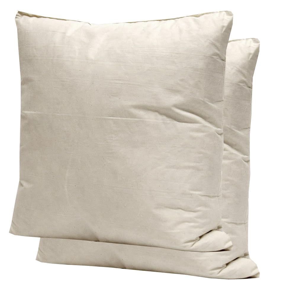 Willco Direct Hollowfiber And Duck Feather Square Cushion Inners Inserts Scatters Filler Filled Pads Hollowfiber Filling Duck Feather Filling (2, Duck 18"X18")