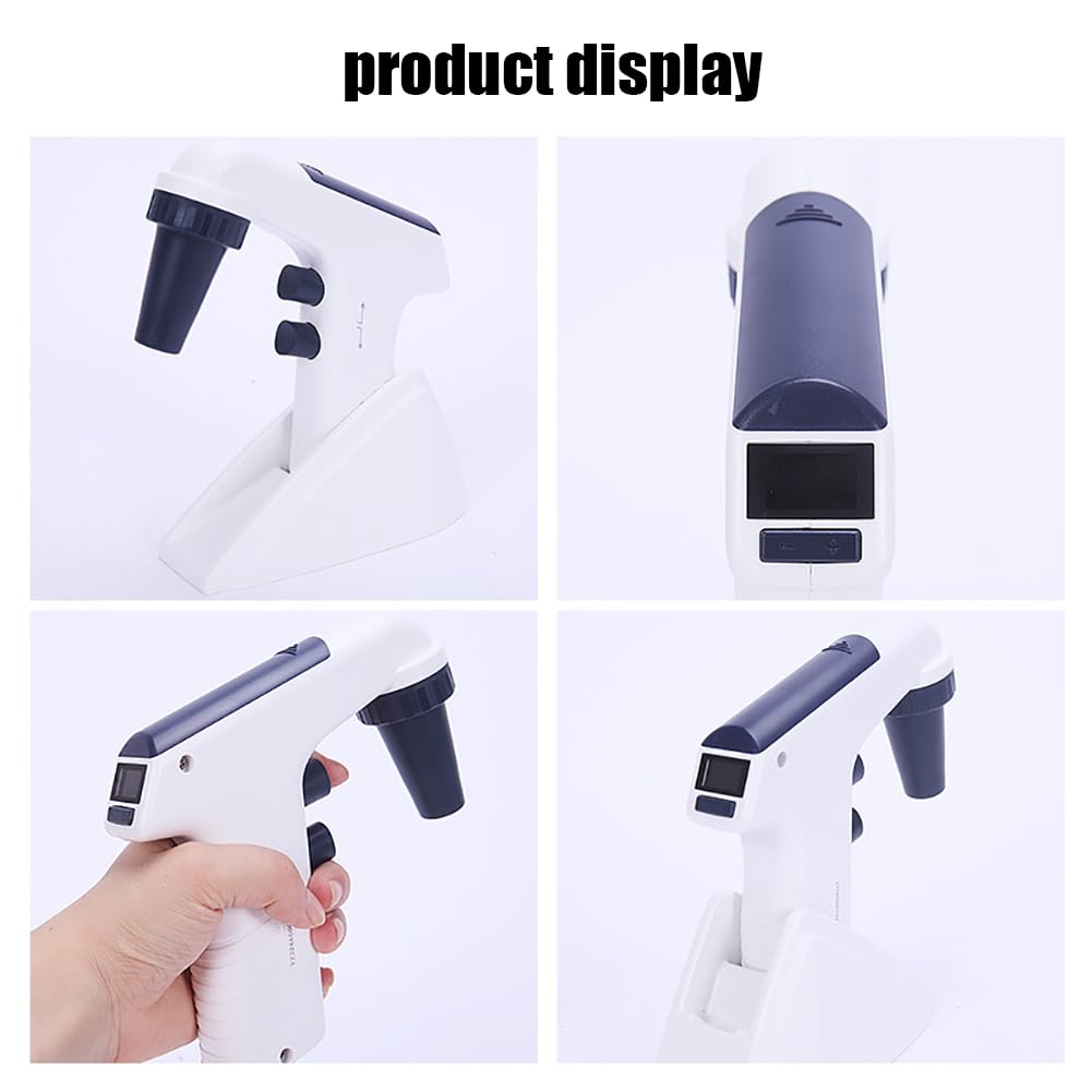 Pipettor eléctrico con pantalla LCD, velocidad de succión ajustable, volumen de 0,1 a 100 ml, opciones de drenaje duales, ideal para aplicaciones de laboratorio de biología y química