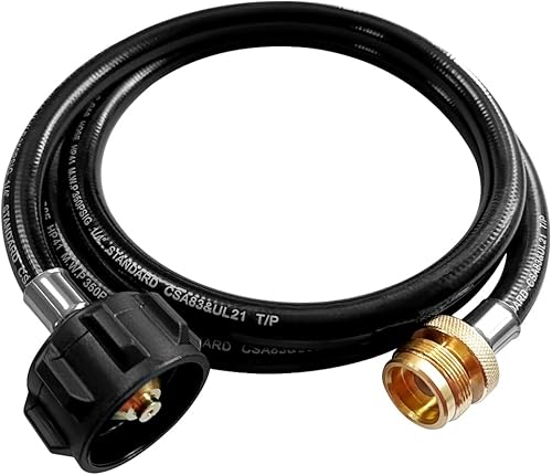 Joywayus Manguera adaptadora de propano de 5 pies, 1 libra a 20 libras, repuesto para parrilla Webber Qparrilla de piedra negraestufa de campamento