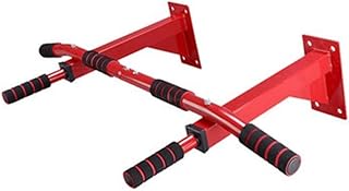 KHLMSRXJ Barra Horizontal de Acero para dominadas de Pared, para Uso doméstico, con 4 Protectores de Espuma para Las Manos y Base Reforzada, Carga Segura de 300 kg, 3 Colores (Color: Blanco