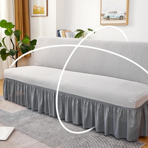 Housse de canapé extensible universelle bleu pour futon 3 places