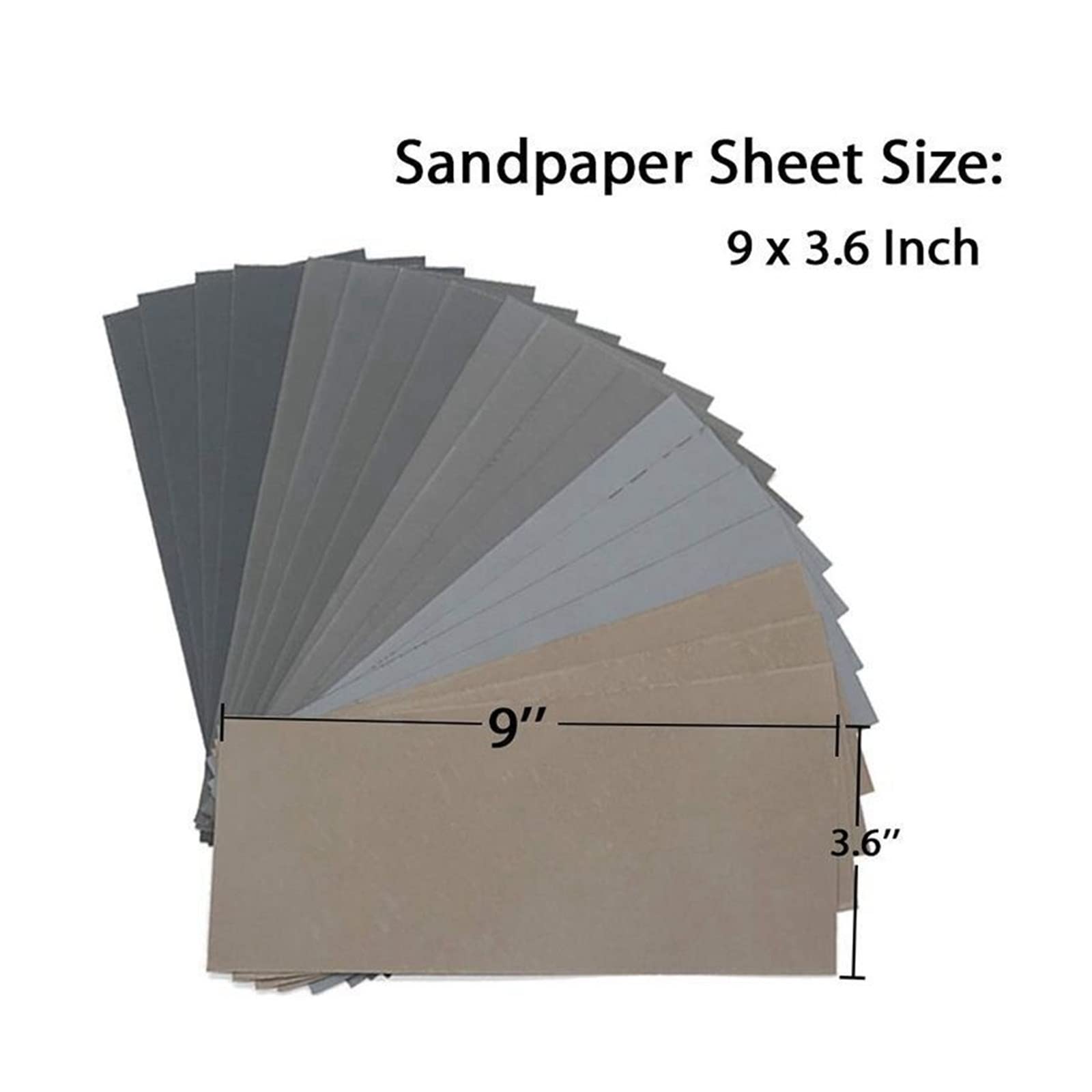 WILLWA Juego de 20 Piezas de Papel de Lija 1000/2000/3000/5000/7000 Papel de Lija de Grano Agua/para Pulido de Metales automotriz (Color : 45pcs)