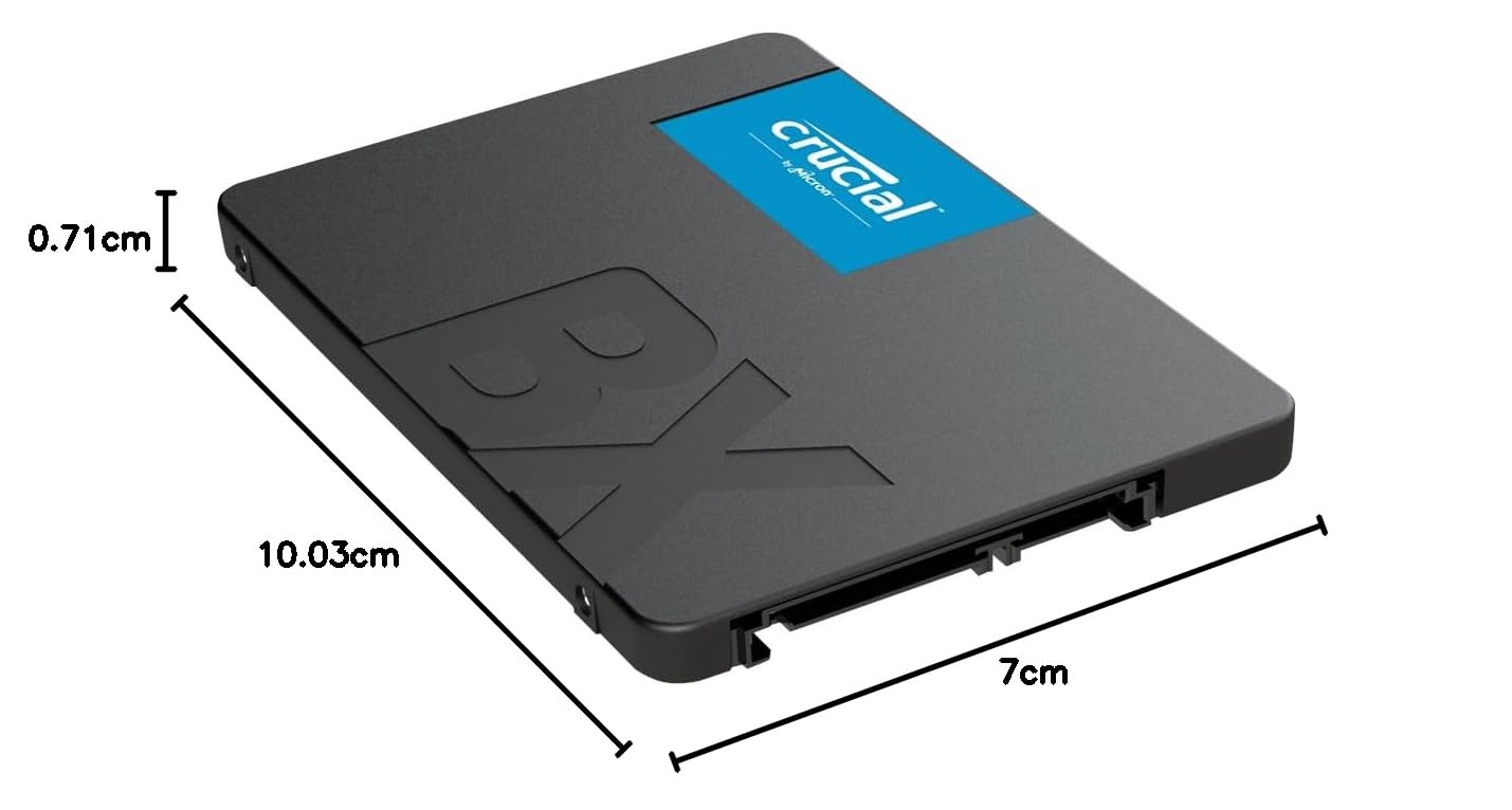Crucial BX500 1TB SATA SSD 2,5 Zoll Internes Laufwerk bis zu 540 MB/s 3D NAND