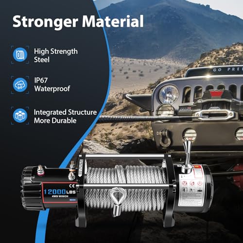 Winch eléctrico 12000LBS con control remoto inalámbrico miniatura 2
