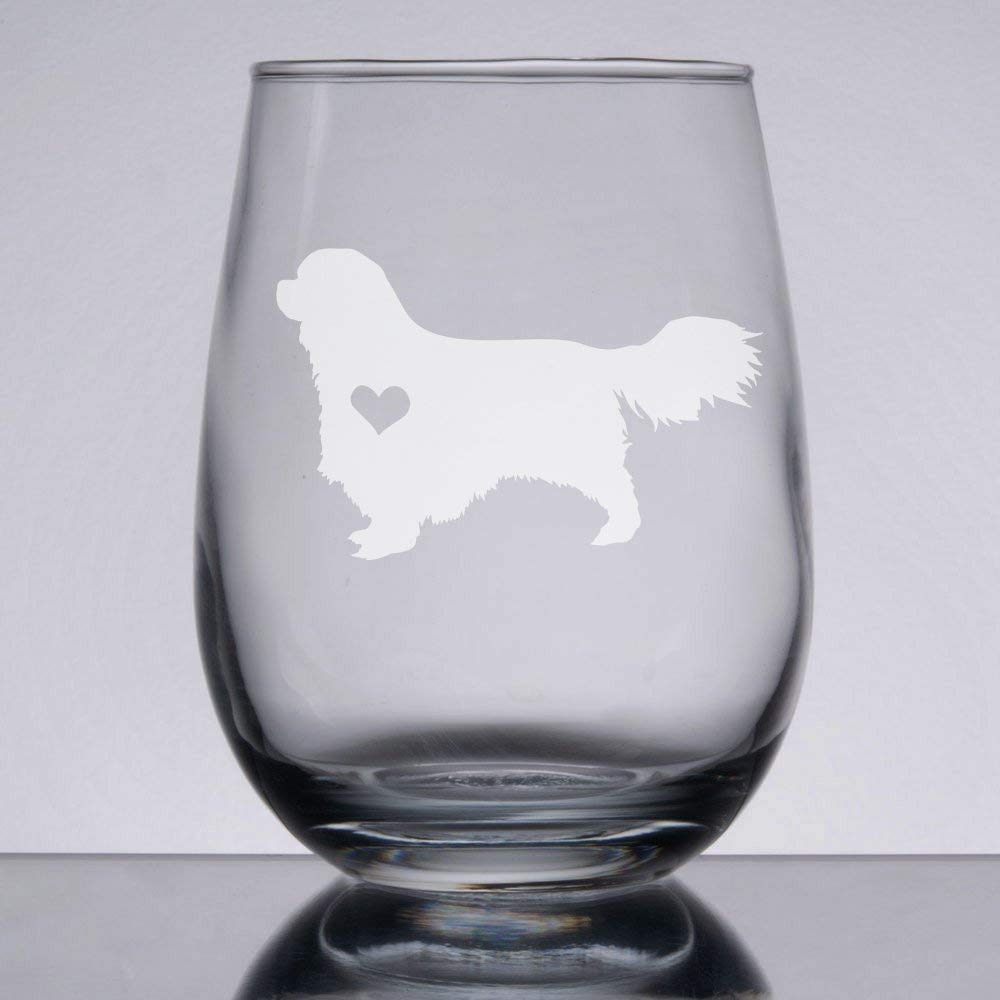 Verre A Vin Sans Pied Cavalier King Charles Grave Avec Chien Cadeau Pour Proprietaire De Chien Amazon Fr Cuisine Maison