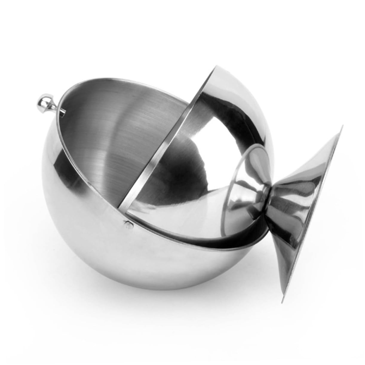 SOLUSTRE Kitchen Candy Can Condiment Jar Condiment Pots Small Seasoning Spices Jars Container with Lid Sugar Jar Multifunctional Spherical Condiment Container Candy Bowl Sugar Basins Silver