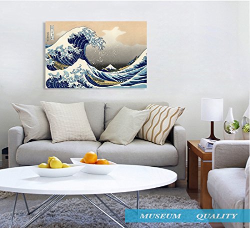Eliteart-The Great Wave Off Kanagawa por Katsushika Hokusai Reprodução Giclee Arte Impressões em tel