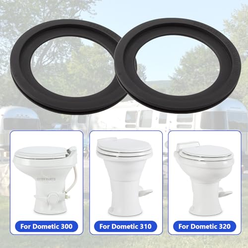 Image of 385311658 RV Toilet Seal Replacement for Dometic 300 /310 /320,Toilet Flush Ball Seal Gasket for Dometic RV Toilet Gaskets Premium High Sealing,2 Pack