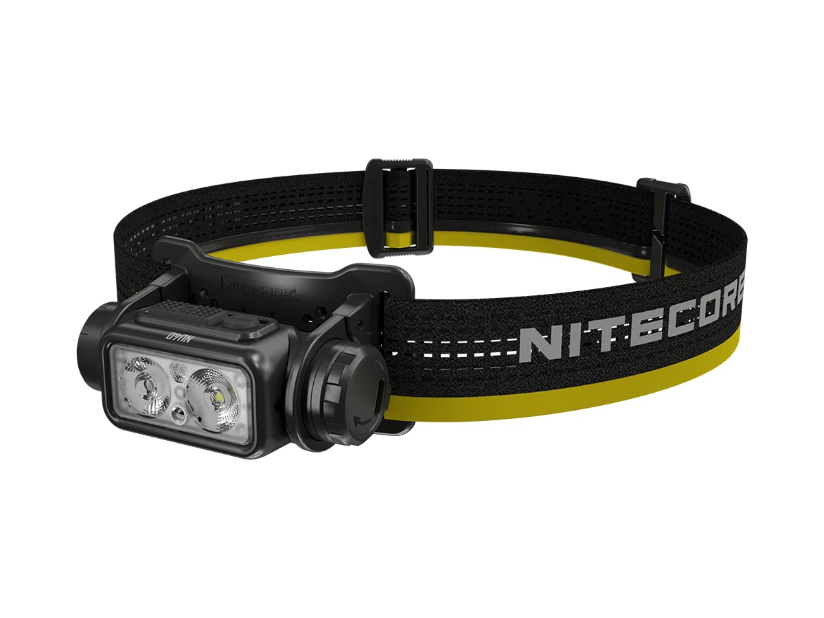 Nitecore Black Nu40-1000 Lumens, Usb-C, Red And White Light, Built-In Battery