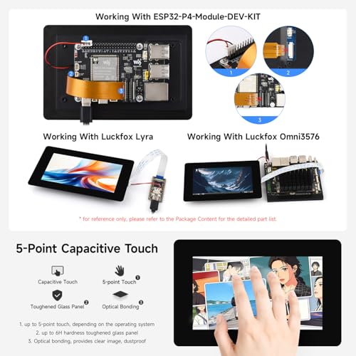 Image of KLAYERS 5inch DSI Touch Display Compatible with Raspberry PI,IPS Capacitive Panel,720x1280 Pixels,Come with Protective Case