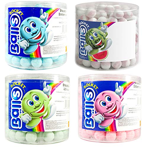 4 Dosen a 1400g Tri D'Aix Rocket Balls Mix Brombeere Cover
